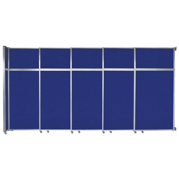 Operable Wall Sliding Room Divider 15'7" x 8'5-1/4" Royal Blue Fabric